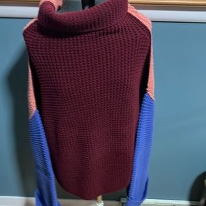 Free People Color Block Sweater